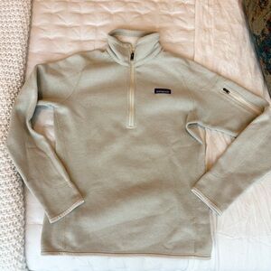 Patagonia Women’s Quarterzip Zip-Up Better Sweater Fleece in Cream size Medium